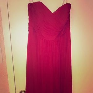 Red floor length dress